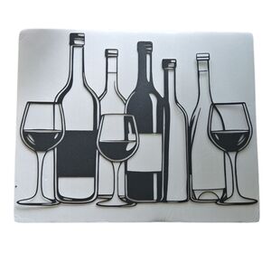 Black Metal Wine Bottle Wall Art